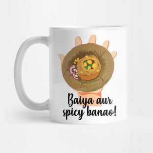 Spicy Pani Puri Hindi Quote India Pakistan Food Lovers Mug